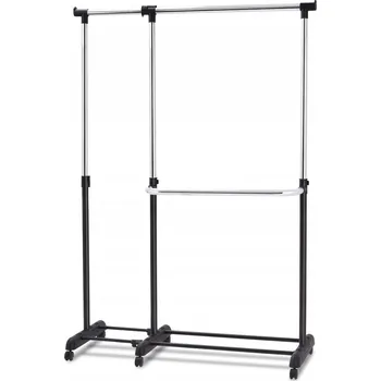 Věšák Stojanový věšák kovový Costway černý