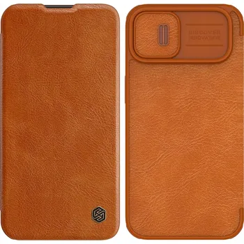 Pouzdro na mobilní telefon Pouzdro s klopou Nillkin pro Apple iPhone 14 Plus, hnědé