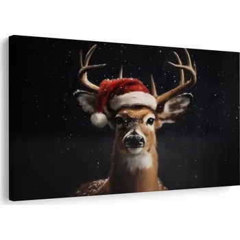 Vánoční dekorace Dovido Obraz roztomilý vánoční jelen v noci