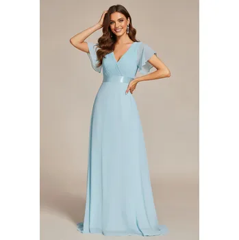 Dámské šaty EVER PRETTY Družičkovské Šaty EDITH světle modré Barva: Světle modrá, Velikost: 44