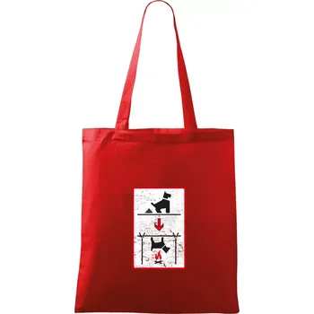 Nákupní taška Tričko pro odpůrce sraní na chodníku - Taška bavlněná - 42 x 38 cm ( Červená )