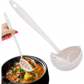 Naběračka NABĚRAČKA na POLÉVKU s cedníkem SÍTO kuchyňská naběračka