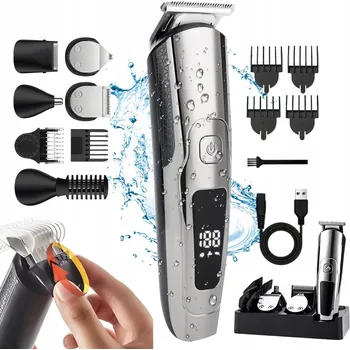 Holicí strojek Holicí Strojek pro muže, holicí strojek na nos a hlavu vousů, zastřihovač 6v1