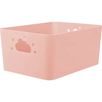 Úložný box Úložný box na hračky PLAST RŮŽOVÝ 34,5 X 25 X 15 CM