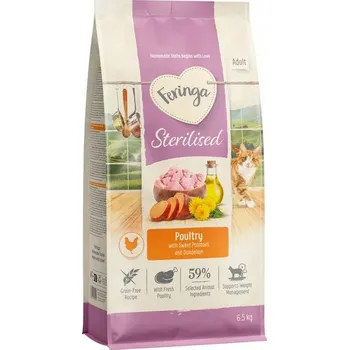 Krmivo pro kočku Suché Bezobilné Krmivo Pro Kočky Feringa Adult Sterilised Drůbež 6,5 kg