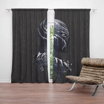 Závěs Sablio Závěs BLACK PANTHER z profilu Vesmír: 2ks 140x250cm