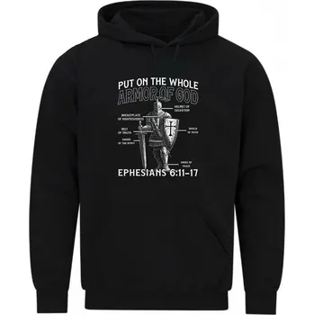 Pánská mikina Pánská mikina Templář Ephesians 6:11–17 (Velikost: 5XL, Barva: Černá)