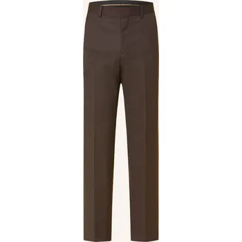 Pánské kalhoty Boss Pánské Oblekové Kalhoty Lenon Regular Fit, tmavě hnědá, 98