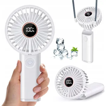 Domácí ventilátor USB VENTILÁTOR TICHÝ MINI STOLNÍ VENTILÁTOR RUČNÍ 3600MAH 180° PŘENOSNÝ