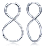 MINET Moderní stříbrné náušnice JMAS0250SE00