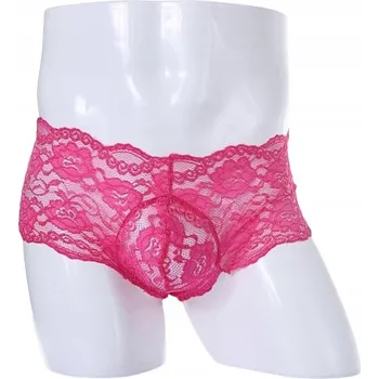 Boxerky Sexy Jemné Pánské Krajkové Boxerky s Květinovým Vzorem - M