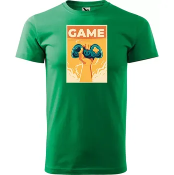 Pánské tričko Sablio Tričko s potiskem Ovládni svět - zelené XL