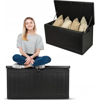 Zahradní úložný box Zahradní úložný box plast 190 l černý