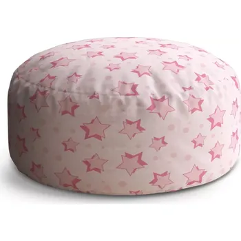 Taburet Sablio Taburet Circle Růžové hvězdy: 38x48 cm