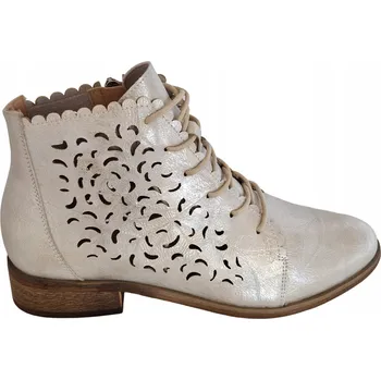 Dámská zimní obuv Kotníkové Kotníkové Boty s prolamovaným vzorem POTOCKI 12646 zlaté vel. 37