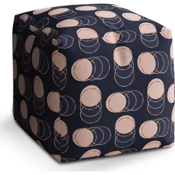 Taburet Sablio Taburet Cube Kruhy a puntíky: 40x40x40 cm