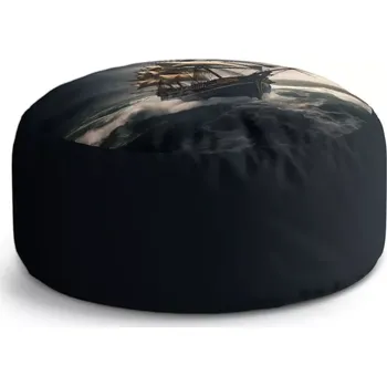 Taburet Sablio Taburet Circle Plachetnice v rozbouřených vodách: 38x48 cm