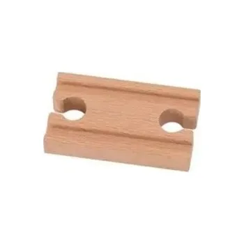 Dřevěná hračka Dřevěná bikonkávní kolej 7,4 x 4 x 1,2 cm Propojovací díl pro úpravu tratí Vložný prvek pro přesné spojení dřevěné vlakové dráhy
