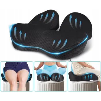 Polštář Polštář Sedadla z paměťové pěny ve tvaru ortopedické vločky, pohodlný