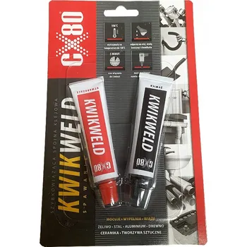 Průmyslové lepidlo CX80 KWIK WELD Dvousložkové epoxidové lepidlo na kov a plast 2x27g