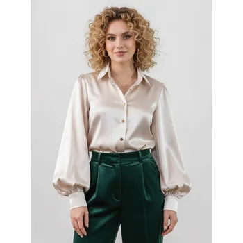 Dámská košile Dámská saténová halenka VSB ELEGANT , VELIKOST L