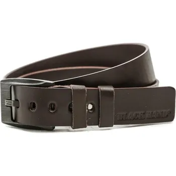Opasek Black Hand 091-78 pánský hnědý kožený opasek šíře 38 mm 100 + DÁREK