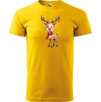 Pánské tričko Sablio Vánoční tričko s potiskem SOB - žluté M