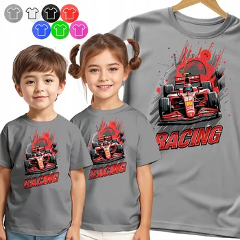 Chlapecké tričko DĚTSKÉ TRIČKO T-SHIRT - FORMULE RACING ČERVENÉ S MOTIVEM SPLASH PRO CHLAPCE - M
