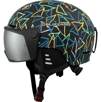 Lyžařská přilba Blizzard Flash Visor junior 25/26 - black/multicolor / 52-56 cm