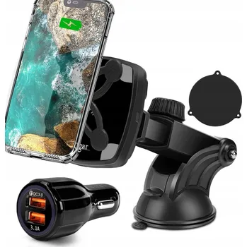 Držák telefonu s QI nabíječkou 10W Cegar