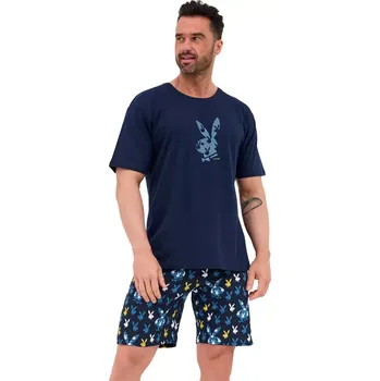 Pánské pyžamo Pánské pyžamo s krátkým rukávem Cornette Bunnies 326/318 navy velikost M
