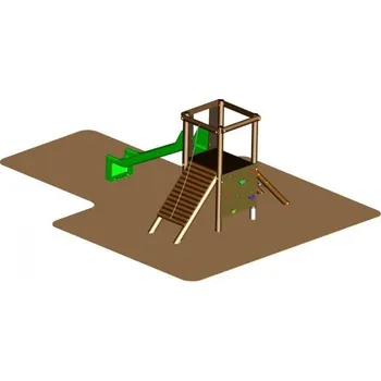 Dětské hřiště Věž se skluzavkou, varianta 2 - do 1.35 m (DH 12b)
