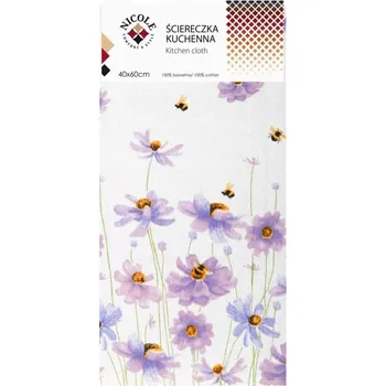 Utěrka Utěrka Hadřík 40x60 cm, fialové květy