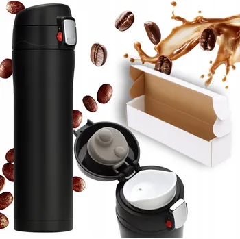 Termoska TERMOHRNEK NA KÁVU ČAJ 450ml TERMOSKA PROTISKLUZOVÝ VELKÝ UZAVÍRATELNÝ