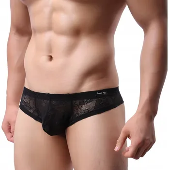 Boxerky Pánské krajkové boxerky průhledné brazilky - XXL