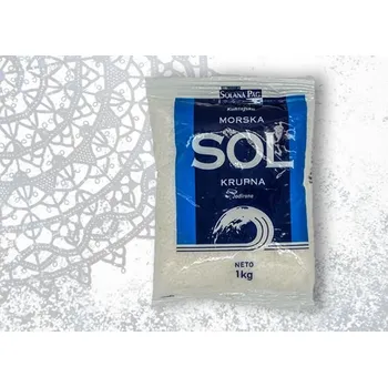 Solana Pag Chorvatská mořská sůl hrubá v sáčku 1 kg