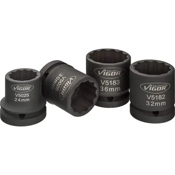 Vigor V5024 Sada kovaných hlavic pro spoje hnacích hřídelí 3/4" 4 Ks