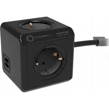 Napájecí kabel Zásuvková lišta Allocacoc 1407bk 6 zásuvek 3 m černý