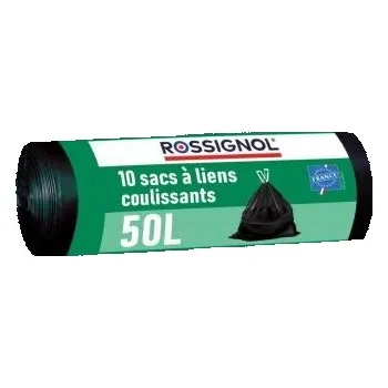Pytle na odpadky Sáčky do koše 50 L, Rossignol Bagy 99139 balení 10 ks, černé, 28 µm