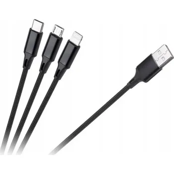 Datový kabel Sada kabelů USB - USB typ C / microUSB / Lightning Rebel