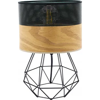 Lampička NOČNÍ LAMPA STOLNÍ S AŽUROVÝM STÍNIDLEM, DÍRKY, DIAMANTOVÝ VZOR, ČESKÁ VÝROBA, DO KANCELÁŘE, LED, E27