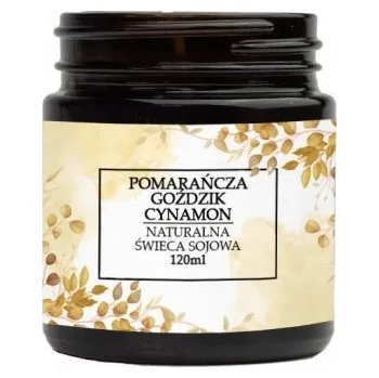 Svíčka Tradiční sójová svíčka pomeranč hřebíček skořice VitaFarm 1 ks