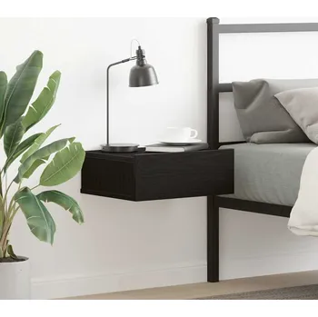 Noční stolek vidaXL Plovoucí noční stolek 40x30x15 cm kompozitní dřevo [800312] Barva: Černý dub