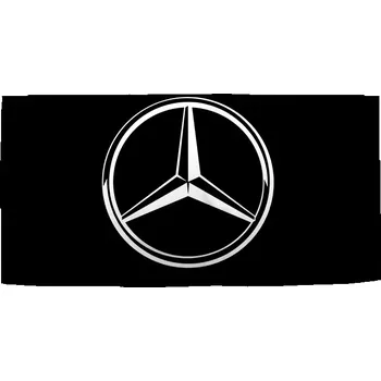 Sablio Ručník Logo 2 Černá - 70x140 cm