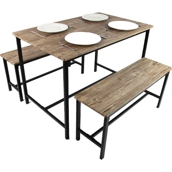 Jídelní stůl IDA Jídelní set EVO - Dub sonoma/Černý