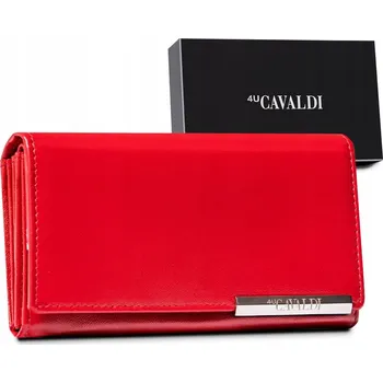 4U Cavaldi peněženka z pravé kůže červená - dámská