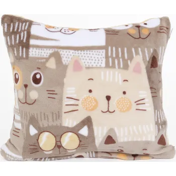 Bytový textil Povlak na polštářek mikroplyš Exclusive 40 × 40 cm - Kočičí invaze