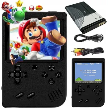 Herní konzole GameBox Plus 500 her v 1 ČERNÁ Přenosná MINI Konzole - MARIO BROS , TANK