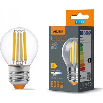 Žárovka LED žárovka Filament E27 G45 6W teplá bílá