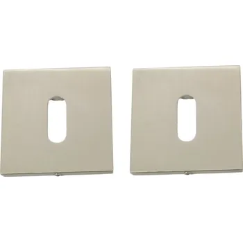 Dveřní kování Interiérová klika Kuchinox Čtvercová rozeta, Štít s otvorem pro klíč